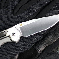 Chris Reeve Small Sebenza 31- Macassar Ebony Inlay- POLISHED Drop Point Blade S31-1636 In Magnacut V4