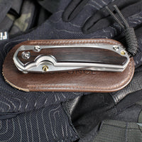 Chris Reeve Small Sebenza 31- Macassar Ebony Inlay- POLISHED Drop Point Blade S31-1636 In Magnacut V4