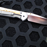 Chris Reeve Small Sebenza 31- Box Elder Inlay- POLISHED Drop Point Blade S31-1628 V2 In Magnacut