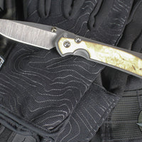 Chris Reeve Small Sebenza 31- Box Elder Inlay- POLISHED Drop Point Blade S31-1628 In Magnacut