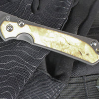 Chris Reeve Small Sebenza 31- Box Elder Inlay- POLISHED Drop Point Blade S31-1628 In Magnacut