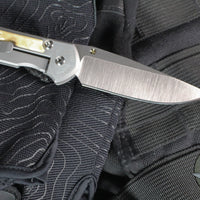 Chris Reeve Small Sebenza 31- Box Elder Inlay- POLISHED Drop Point Blade S31-1628 In Magnacut