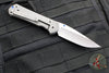 Chris Reeve Small Sebenza 31- Drop Point- Glass Blasted Titanium Handle- Magnacut Blade- Blue HW S31-1644