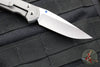 Chris Reeve Small Sebenza 31- Drop Point- Glass Blasted Titanium Handle- Magnacut Blade- Blue HW S31-1644