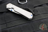 Chris Reeve Small Sebenza 31- Drop Point- Glass Blasted Titanium Handle- Magnacut Blade- Blue HW S31-1644