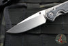 Chris Reeve Small Sebenza 31- Drop Point Edge- Glass Blasted Titanium Handle- Black Micarta Inlay- Stonewash Magnacut Blade- Silver HW S31-1652