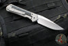 Chris Reeve Small Sebenza 31- Drop Point Edge- Glass Blasted Titanium Handle- Black Micarta Inlay- Stonewash Magnacut Blade- Silver HW S31-1652