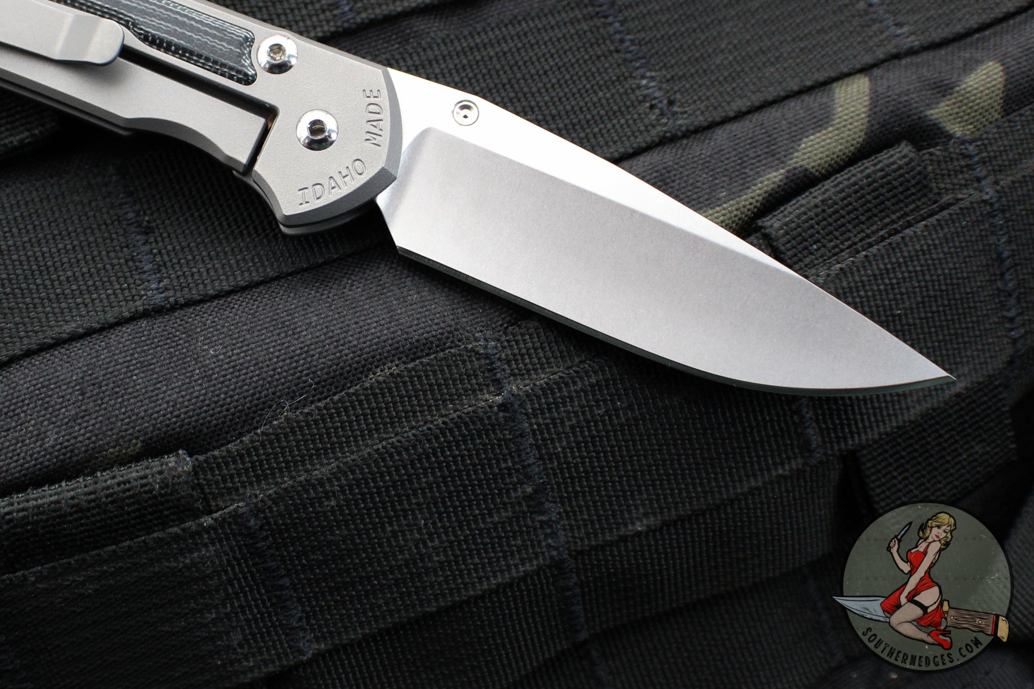 Chris Reeve Small Sebenza 31- Drop Point Edge- Glass Blasted Titanium ...