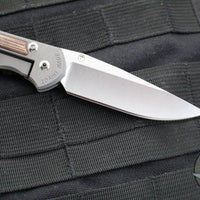 Chris Reeve Small Sebenza 31- Drop Point Edge- Glass Blasted Titanium Handle- Stonewash Magnacut Blade- Silver HW S31-1660