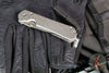 Chris Reeve Small Sebenza 31- Drop Point Edge- Glass Blasted Forever Flag Graphic Titanium Handle- Stonewash Magnacut Blade- Silver HW S31-1690