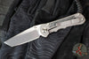 Chris Reeve Small Inkosi- LEFT HANDED- Tanto Edge- Black Canvas Micarta Inlay- Stonewash Magnacut Blade SIN-1045