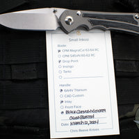Chris Reeve Small Inkosi- Glass Blasted Titanium Finish- Black Canvas Micarta Inlay- Drop Point Magnacut Steel Blade SIN-1116