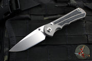 Chris Reeve Small Inkosi- Glass Blasted Titanium Finish- Black Canvas Micarta Inlay- Drop Point Magnacut Steel Blade SIN-1116