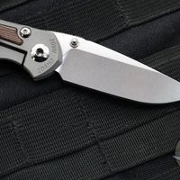 Chris Reeve Small Inkosi- Glass Blasted Titanium Finish- Natural Canvas Micarta Inlay- Drop Point Magnacut Steel Blade SIN-1118-006