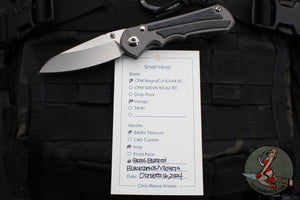 Chris Reeve Small Inkosi- Insingo Edge- Glass Blasted Titanium Finish- Black Micarta Inlay- Magnacut Steel Blade SIN-1124