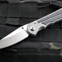 Chris Reeve Small Inkosi- Insingo Edge- Glass Blasted Titanium Finish- Black Micarta Inlay- Magnacut Steel Blade SIN-1124