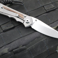 Chris Reeve Small Inkosi- Insingo Edge- Glass Blasted Titanium Finish- Natural Micarta Inlay- Magnacut Steel Blade SIN-1126