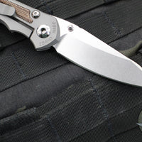 Chris Reeve Small Inkosi- Insingo Edge- Glass Blasted Titanium Finish- Natural Micarta Inlay- Magnacut Steel Blade SIN-1126