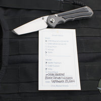 Chris Reeve Small Inkosi- Tanto Edge- Glass Blasted Titanium Finish- Black Micarta Inlay- Magnacut Steel Blade SIN-1132