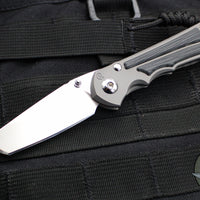 Chris Reeve Small Inkosi- Tanto Edge- Glass Blasted Titanium Finish- Black Micarta Inlay- Magnacut Steel Blade SIN-1132