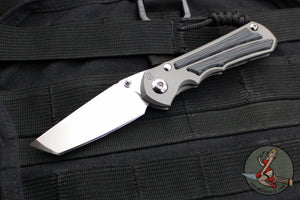 Chris Reeve Small Inkosi- Tanto Edge- Glass Blasted Titanium Finish- Black Micarta Inlay- Magnacut Steel Blade SIN-1132