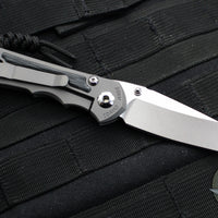 Chris Reeve Small Inkosi- Tanto Edge- Glass Blasted Titanium Finish- Black Micarta Inlay- Magnacut Steel Blade SIN-1132