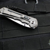 Chris Reeve Small Inkosi- Tanto Edge- Glass Blasted Titanium Finish- Black Micarta Inlay- Magnacut Steel Blade SIN-1132