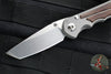 Chris Reeve Small Inkosi- Tanto Edge- Glass Blasted Titanium Finish- Natural Micarta Inlay- Magnacut Steel Blade SIN-1134