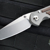 Chris Reeve Small Inkosi- Tanto Edge- Glass Blasted Titanium Finish- Natural Micarta Inlay- Magnacut Steel Blade SIN-1134