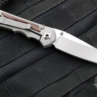 Chris Reeve Small Inkosi- Tanto Edge- Glass Blasted Titanium Finish- Natural Micarta Inlay- Magnacut Steel Blade SIN-1134