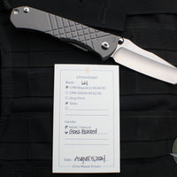 Chris Reeve Umnumzaan- LEFT HANDED- Tanto Edge- Glass Blasted Titanium Handle-Stonewash Magnacut Blade UMN-1015