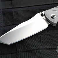 Chris Reeve Umnumzaan- LEFT HANDED- Tanto Edge- Glass Blasted Titanium Handle-Stonewash Magnacut Blade UMN-1015