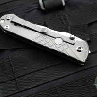 Chris Reeve Umnumzaan- LEFT HANDED- Tanto Edge- Glass Blasted Titanium Handle-Stonewash Magnacut Blade UMN-1015