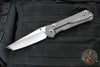 Chris Reeve Large Sebenza 31- LEFT HANDED- Tanto Edge- Sandblasted Finished Titanium- Stonewash Magnacut Blade L31-1011