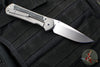 Chris Reeve Large Sebenza 31- Drop Point- Glass Blasted Finished Titanium Handle- Black Micarta Inlay- Stonewash Magnacut Blade- Silver Hardware L31-1652