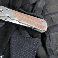 Chris Reeve- Large Inkosi- Tanto Edge- Glass Blasted Titanium Handle- Natural Micarta Inlays- Magnacut Steel Blade LIN-1134