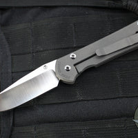 Chris Reeve Small Sebenza 31- LEFT HANDED- Plain Drop Point- Unique Graphic Handle- Stonewash Magnacut Blade S31-1401-0004