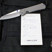 Chris Reeve Small Sebenza 31 Insingo Edge- Glass Blasted Titanium- Magnacut Stonewash Blade S31-1685