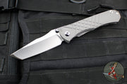Chris Reeve Umnumzaan-  Tanto Edge- Glass Blasted Titanium Handle-Stonewash Magnacut Blade UMN-1014