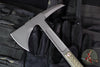 RMJ Tactical Kestrel Feather 13" Tomahawk- Tungsten Finished- Dirty Olive G-10 Handle