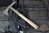 RMJ Tactical Kestrel Feather 13" Tomahawk- Tungsten Finished- Hyena Brown G-10 Handle