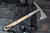 RMJ Tactical Kestrel Feather 13" Tomahawk- Tungsten Finished- Hyena Brown G-10 Handle