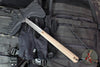 RMJ Tactical Kestrel Feather 13" Tomahawk- Tungsten Finished- Hyena Brown G-10 Handle