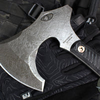 RMJ Berserker- Acid Etched- Black G-10 Handle