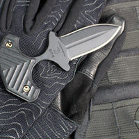 RMJ Tactical BUB- Back Up Push Dagger- Double Edge- Graphite Black Finished Magnacut Steel- Black G-10