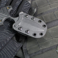 RMJ Tactical BUB- Back Up Push Dagger- Double Edge- Graphite Black Finished Magnacut Steel- Black G-10