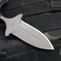 RMJ Tactical BUB- Back Up Push Dagger- Double Edge- Tungsten Finish- Black G-10