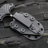 RMJ Tactical BUB- Back Up Push Dagger- Double Edge- Tungsten Finish- Black G-10