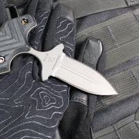 RMJ Tactical BUB- Back Up Push Dagger- Double Edge- Tungsten Finished Magnacut Steel- Black G-10