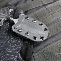 RMJ Tactical BUB- Back Up Push Dagger- Double Edge- Tungsten Finished Magnacut Steel- Black G-10